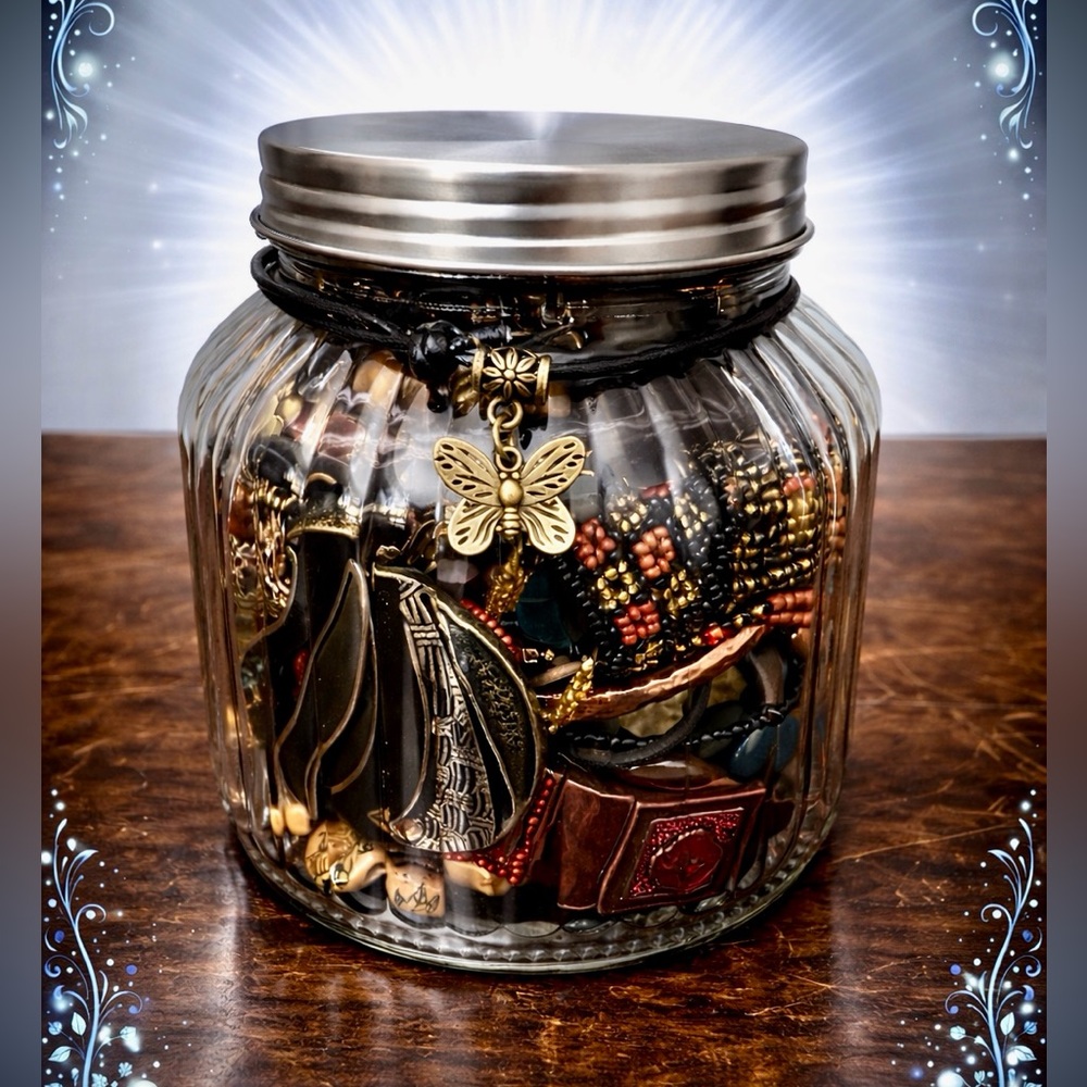 “Warm Earth Tones” Mystery Jewelry Jar